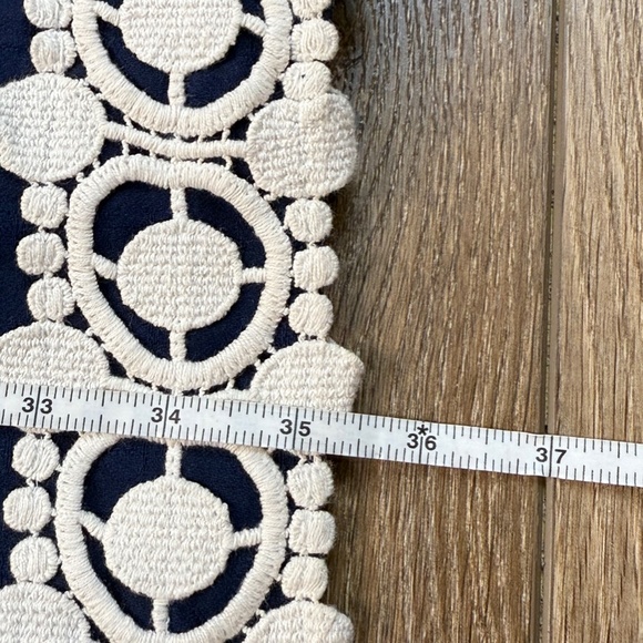 Lilly Pulitzer Augusta Shift Dress True Navy Anchors Jacquard Lace Trim Size 10 - Picture 7 of 14